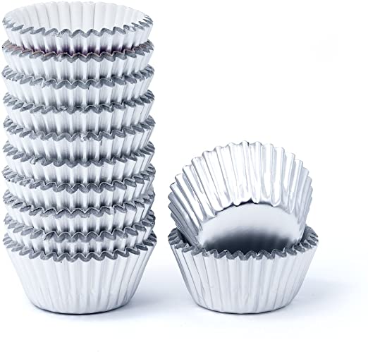 Silver Cupcake Wrappers Silver Baking Cups Silver Cupcake Liners 