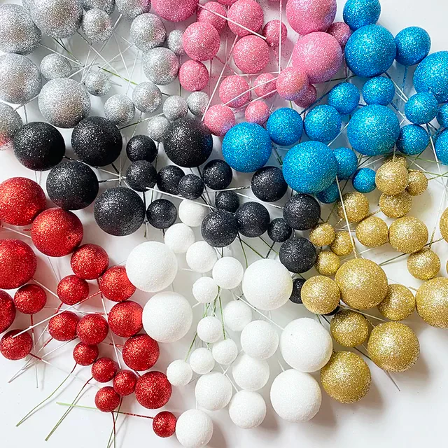 Faux Balls 20pcs Glitter