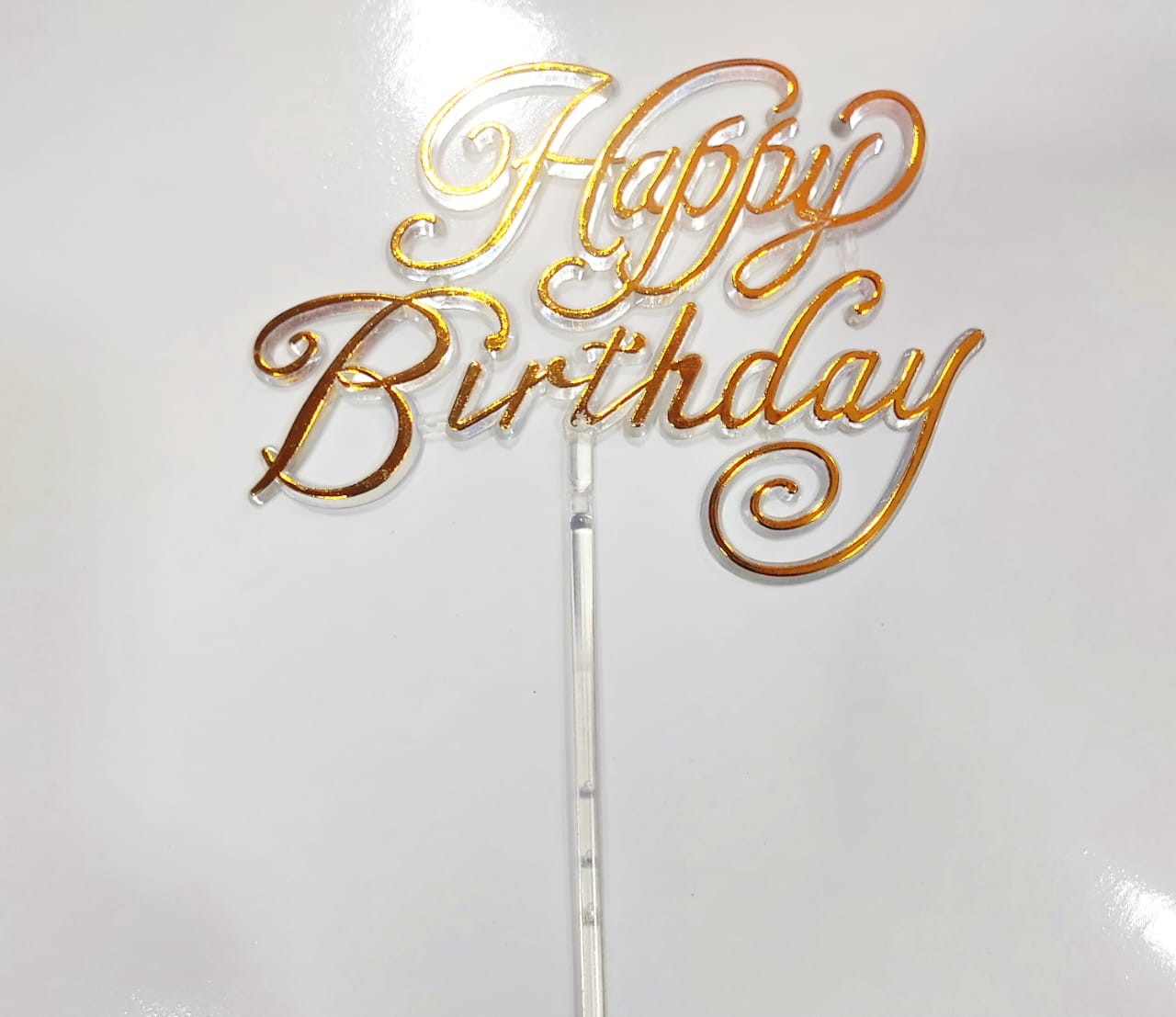 Gold HBD Plastic Topper Small