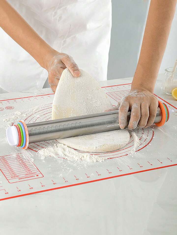 Stainless Steel Rolling Pin with Ribbons