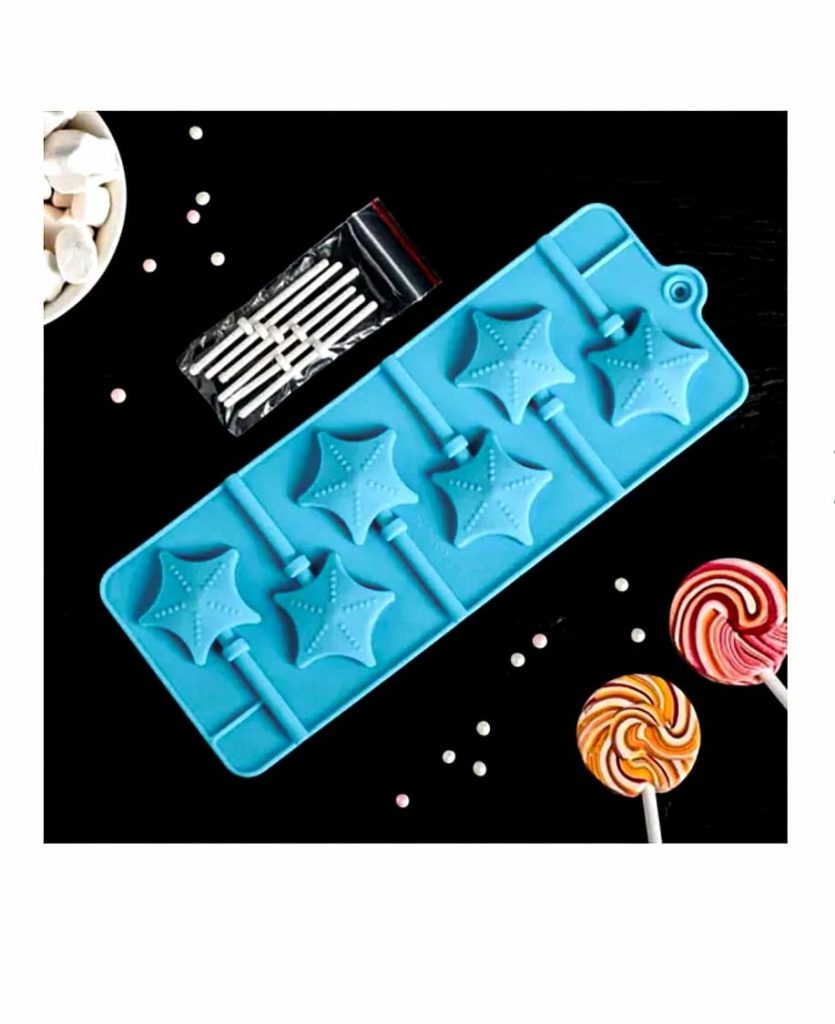 Lolipop Mold 6 slot Star