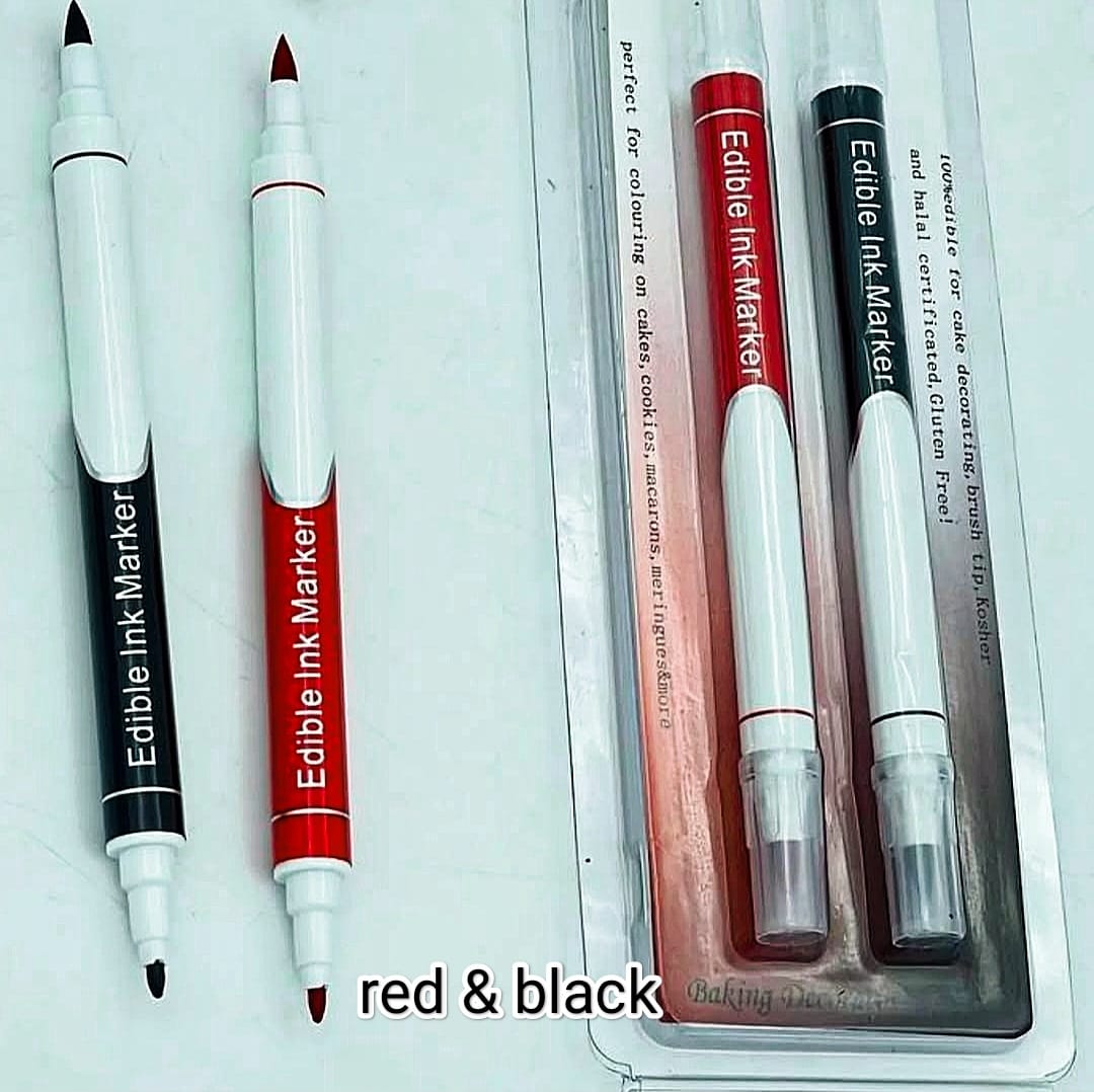 Edible Ink Marker Red & Black