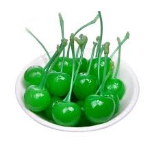 Maraschino Cherry (Stems) Green