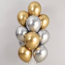 Balloon Pack 10pcs Gold/Silver