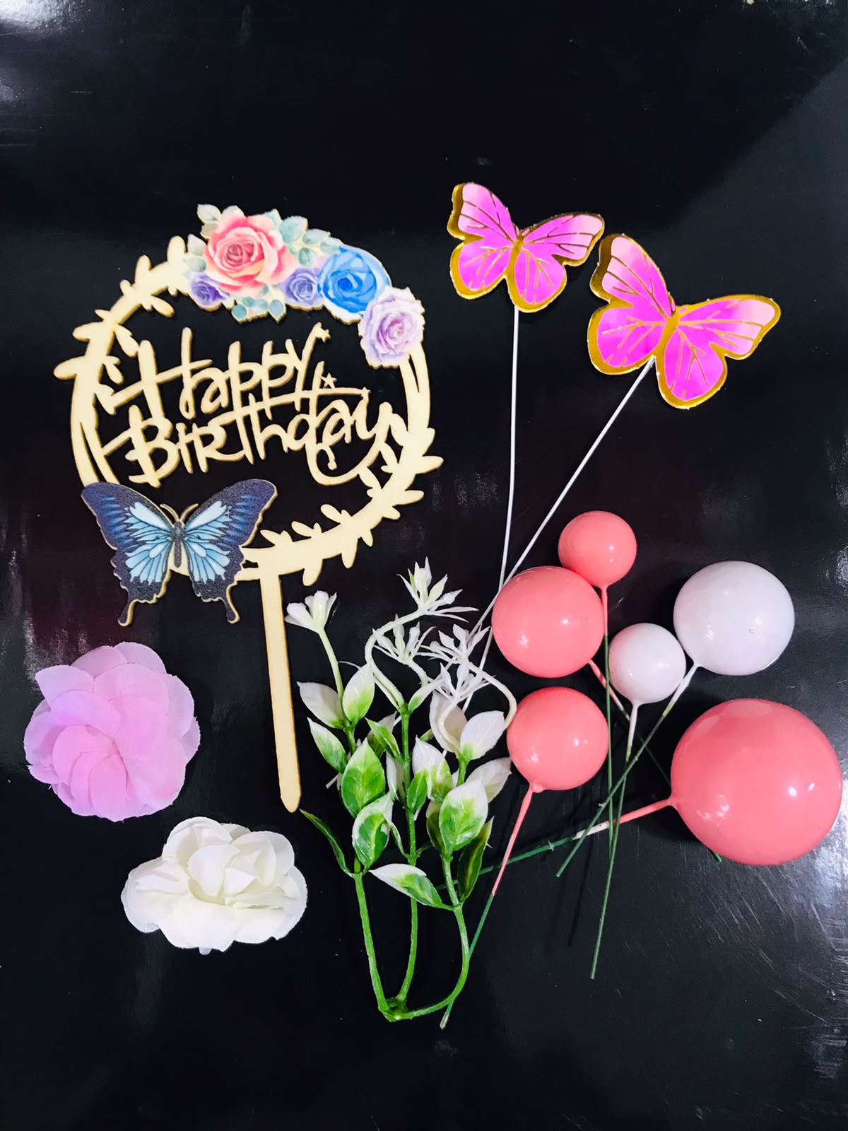Birthday Theme Topper Set with Faux Balls